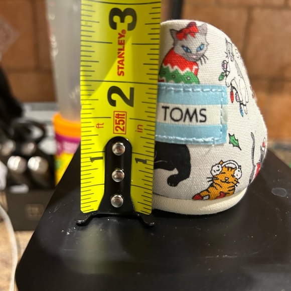 NEW! TOMS Belmont Christmas Cats Flats Loafers Shoes Womens Size 6 Woven Canvas - Picture 4 of 4